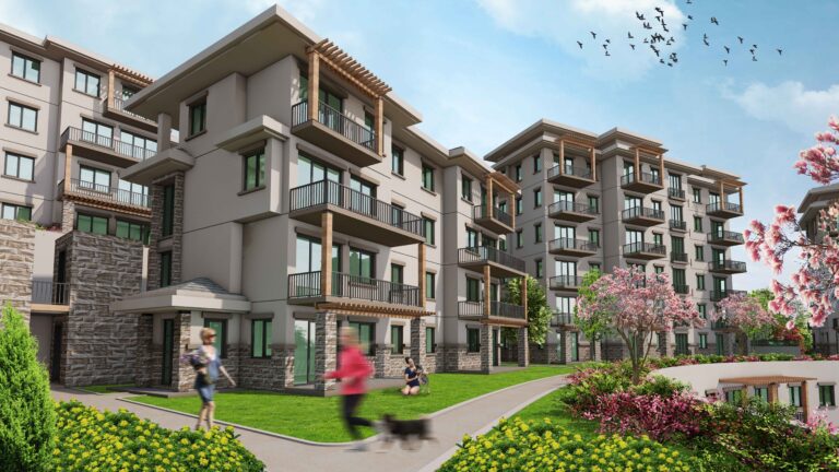 Family apartments in green Bahcesehir