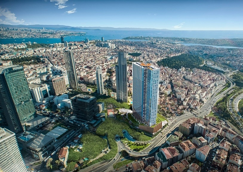 Luxury Bomonti skyscraper with amazing Bosphorus views
