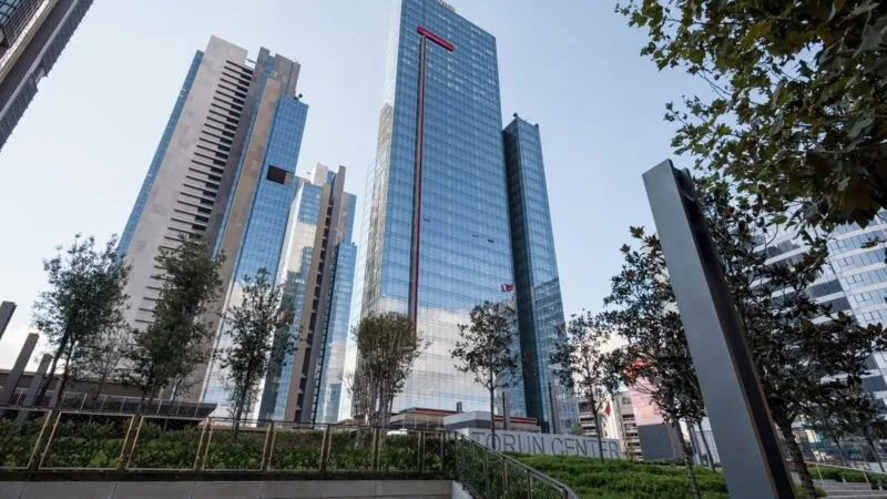 Bosphorus, sea and historic city views from immaculate skyscraper
