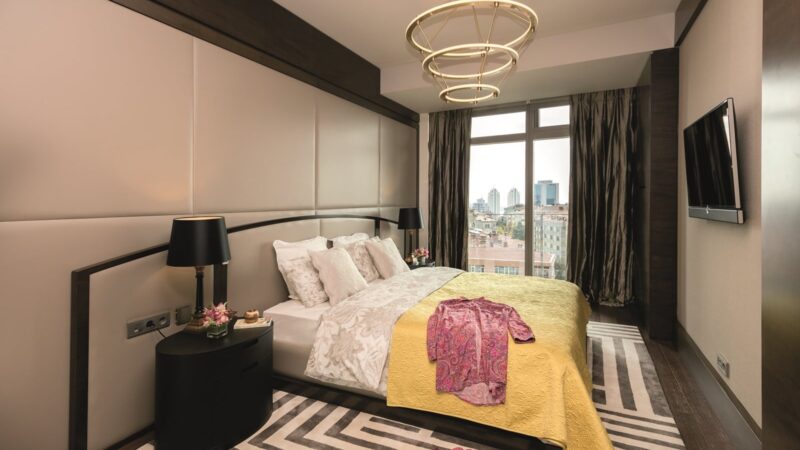 Bosphorus, sea and historic city views from immaculate skyscraper