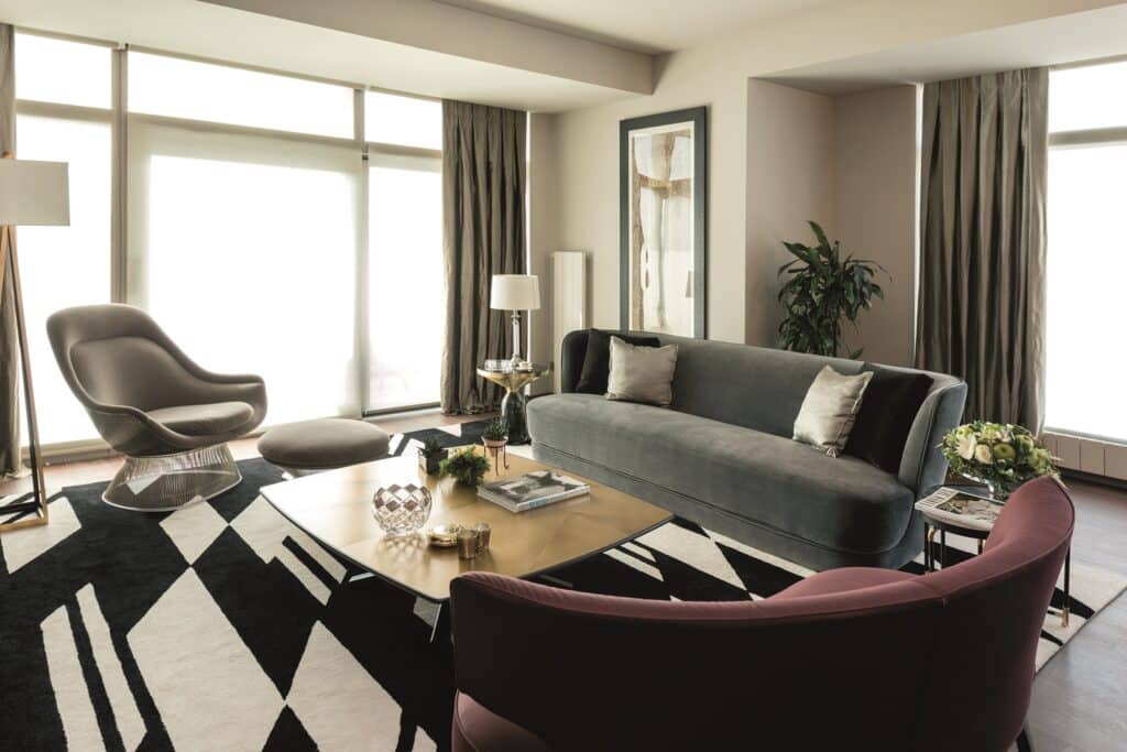 Bosphorus, sea and historic city views from immaculate skyscraper