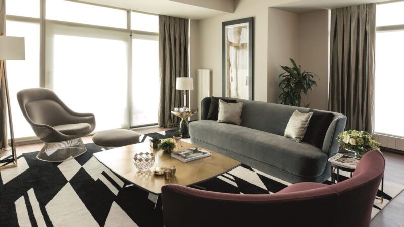 Bosphorus, sea and historic city views from immaculate skyscraper