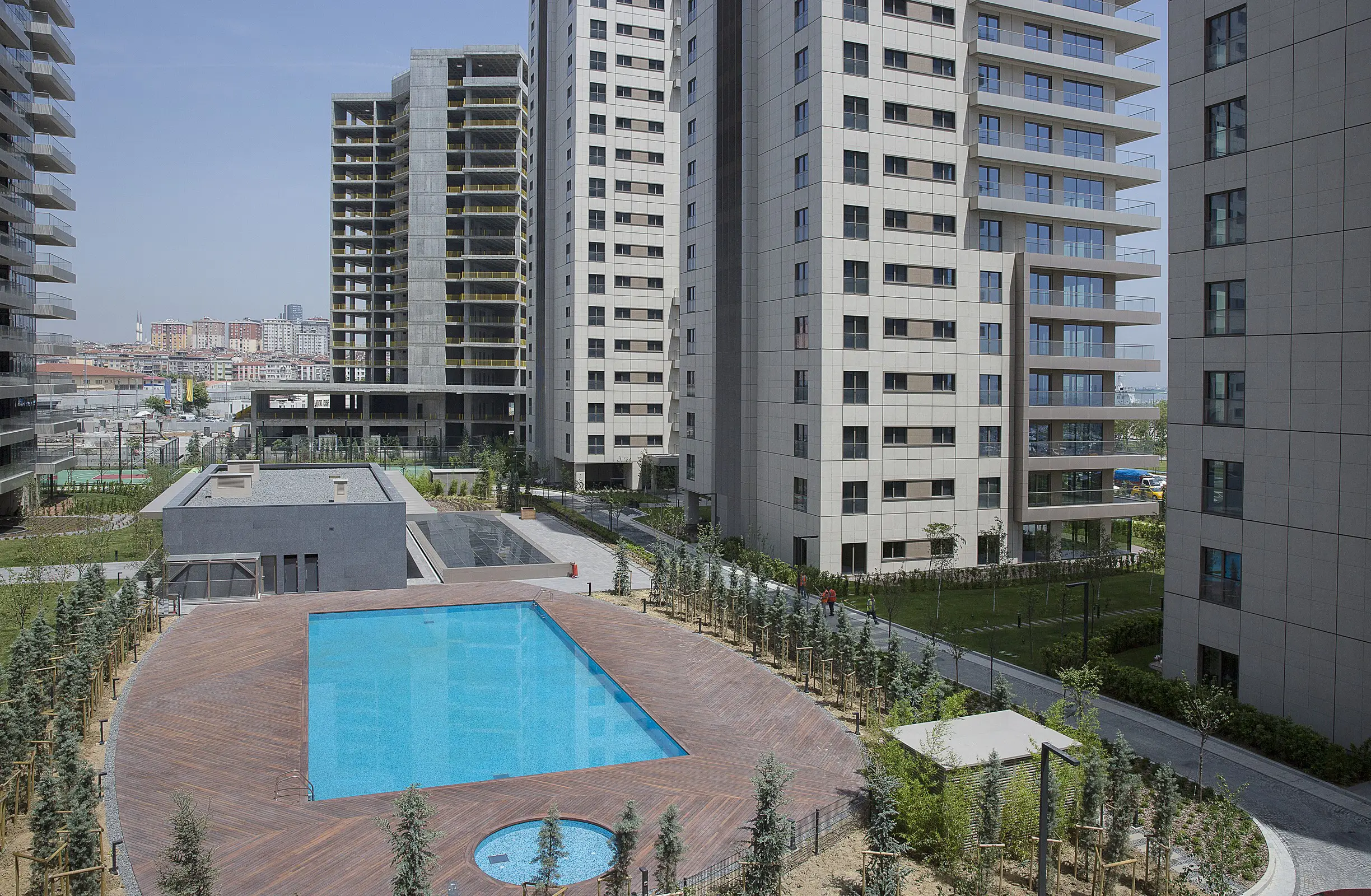 Istanbul Bakirkoy apartment compound with sea views exterior