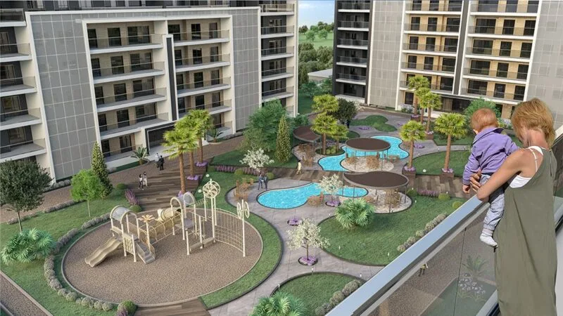 Secure family compound in middle class Atakent