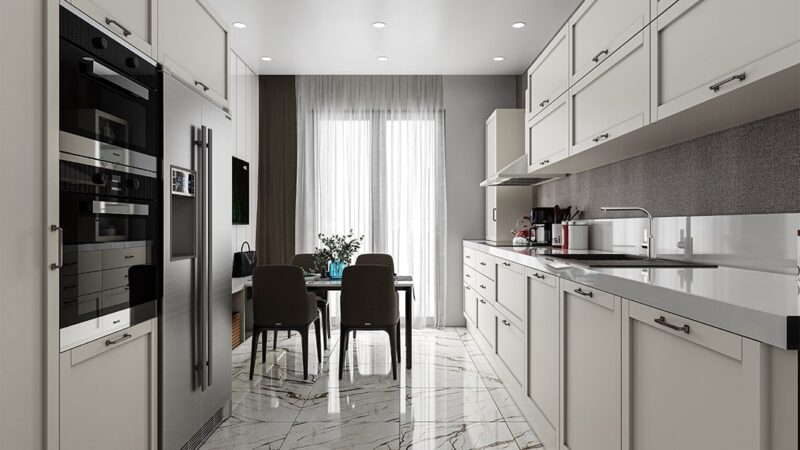 Large complex in developing Atakent near Media Highway