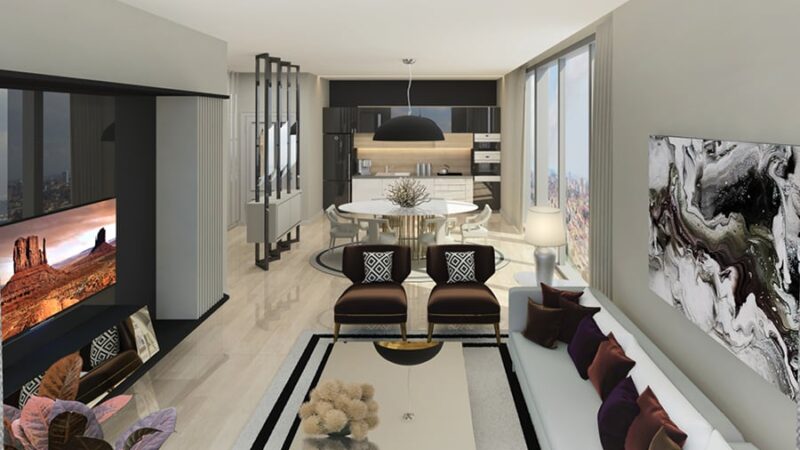 Kadikoy's premier apartment complex with sea and city views interiors