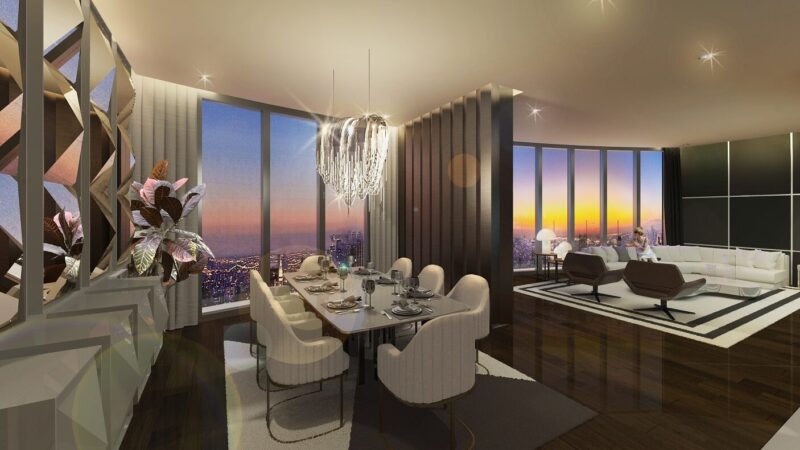 Kadikoy's premier apartment complex with sea and city views interiors