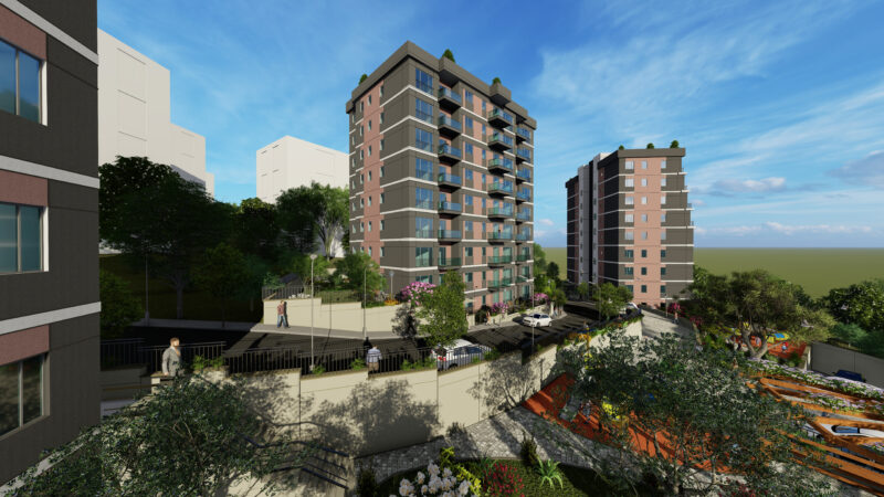 Large residence in rapidly regenerating Kagithane