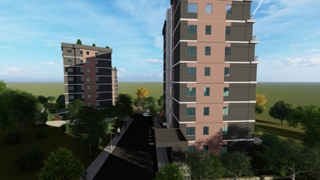 Large residence in rapidly regenerating Kagithane