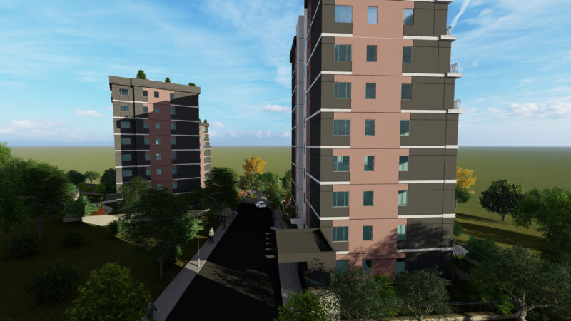 Large residence in rapidly regenerating Kagithane