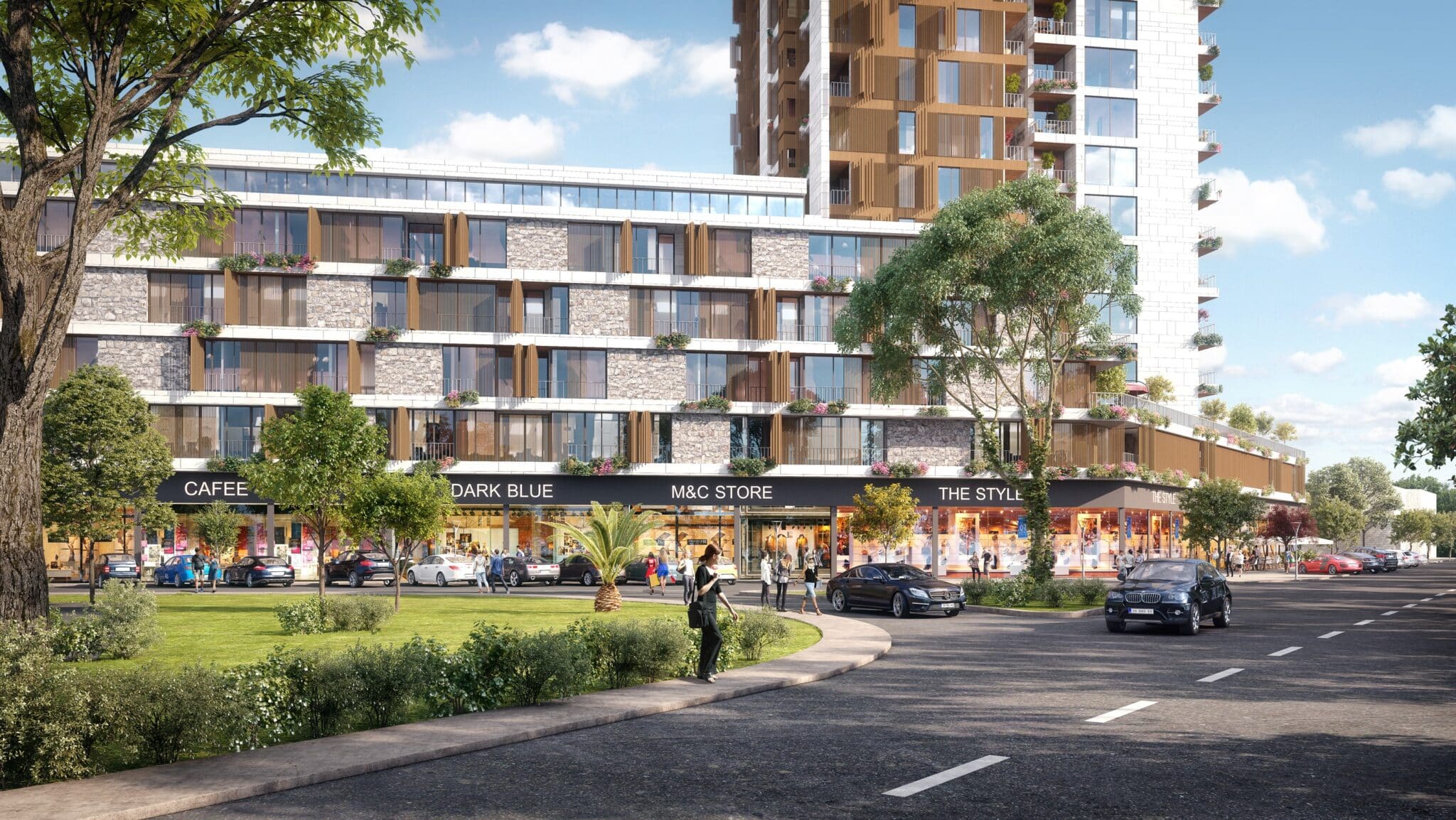 huge residential compound in Umraniye exteriors