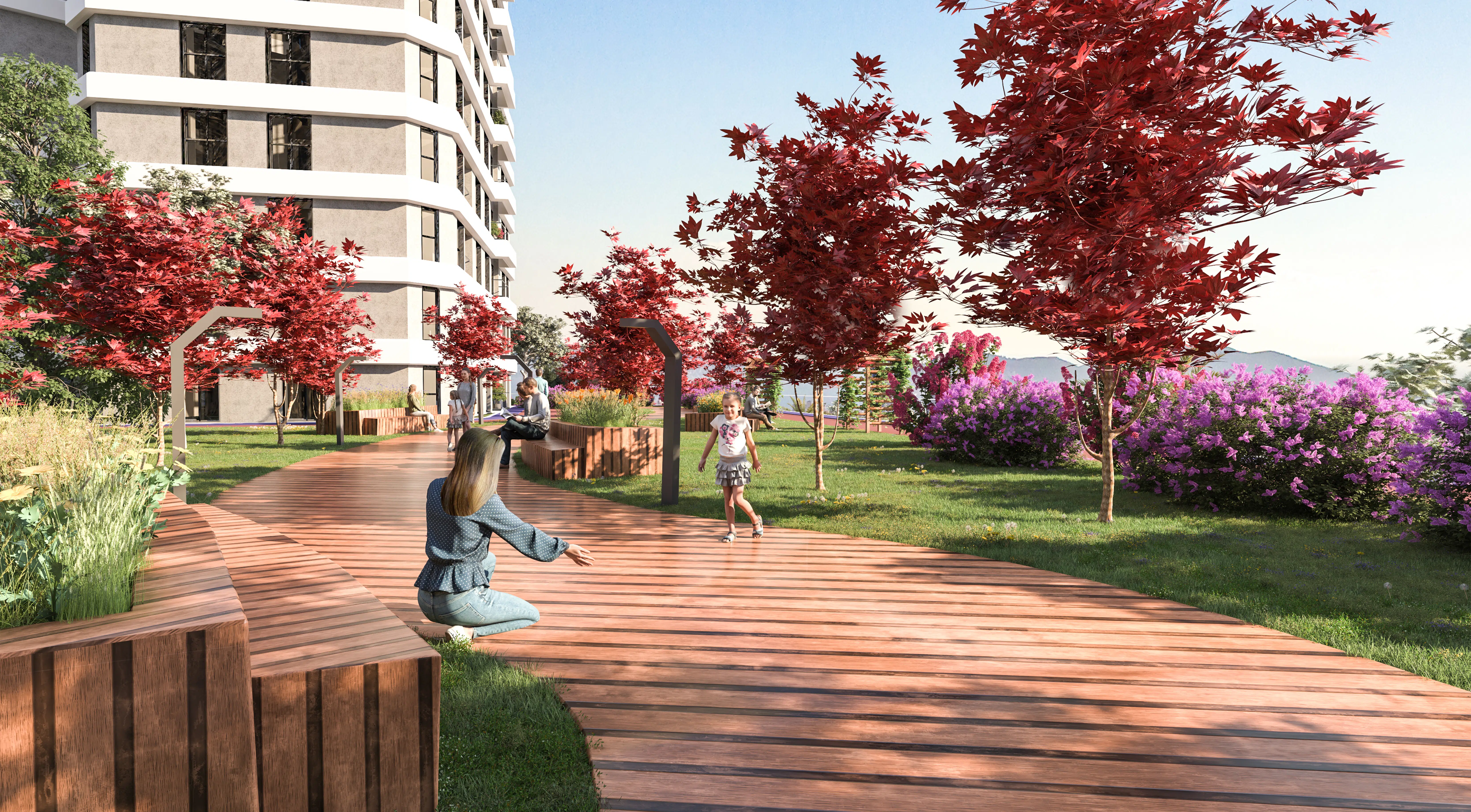 Family apartments with sea views in Kartal