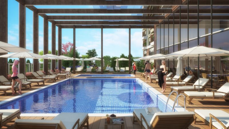 Unique twin towers on the coast with full sea and Island views