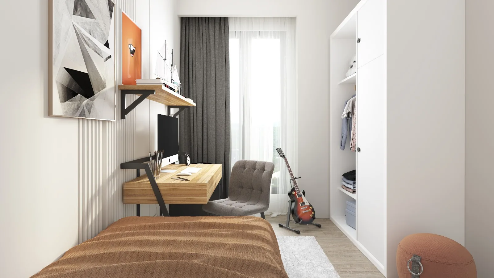 Boutique single apartment building in developing Kagithane
