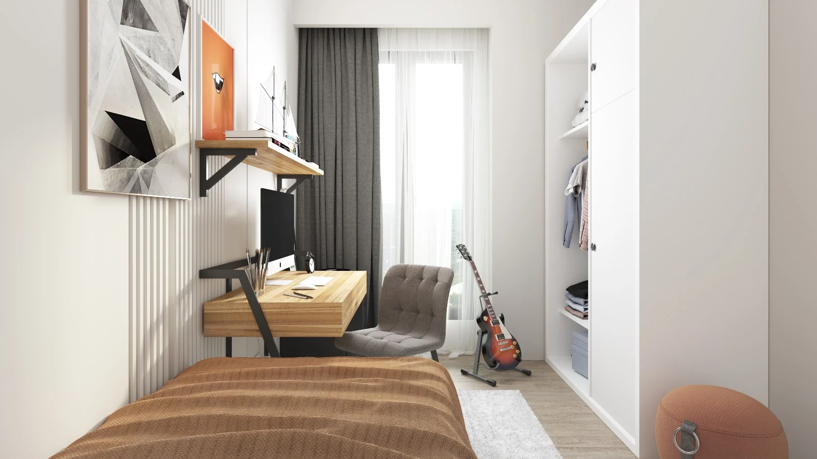 Boutique single apartment building in developing Kagithane