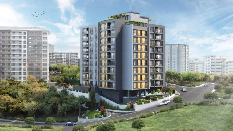Boutique single apartment building in developing Kagithane