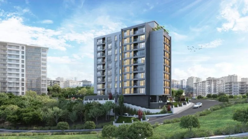 Boutique single apartment building in developing Kagithane