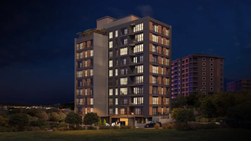 Boutique single apartment building in developing Kagithane