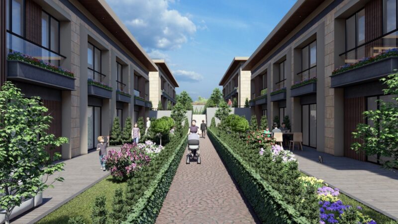 Townhouses in green Bahcesehir