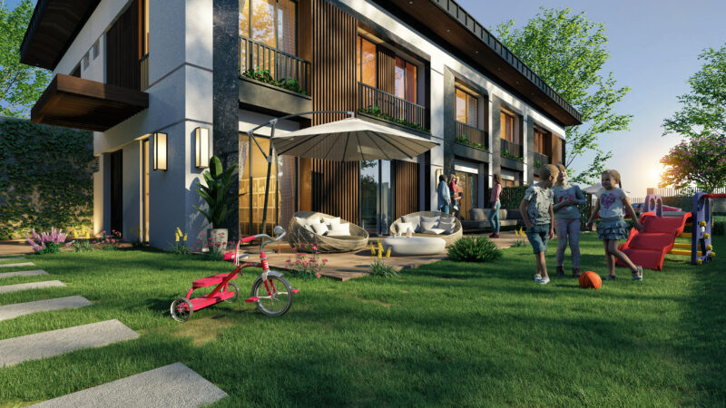 Townhouses in green Bahcesehir