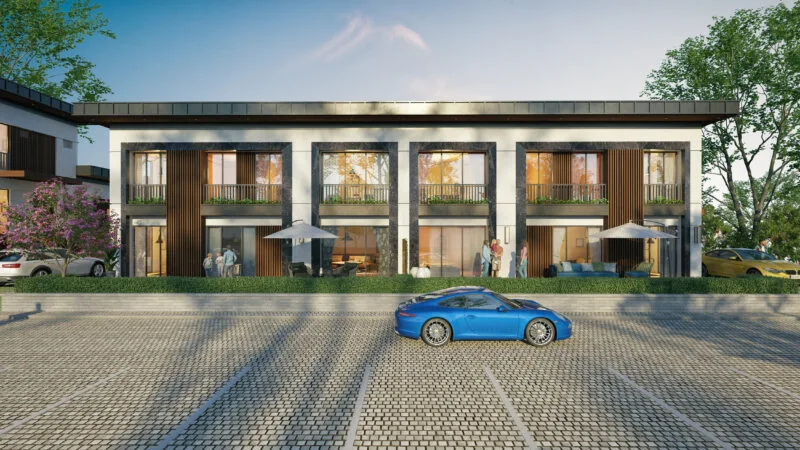Townhouses in green Bahcesehir