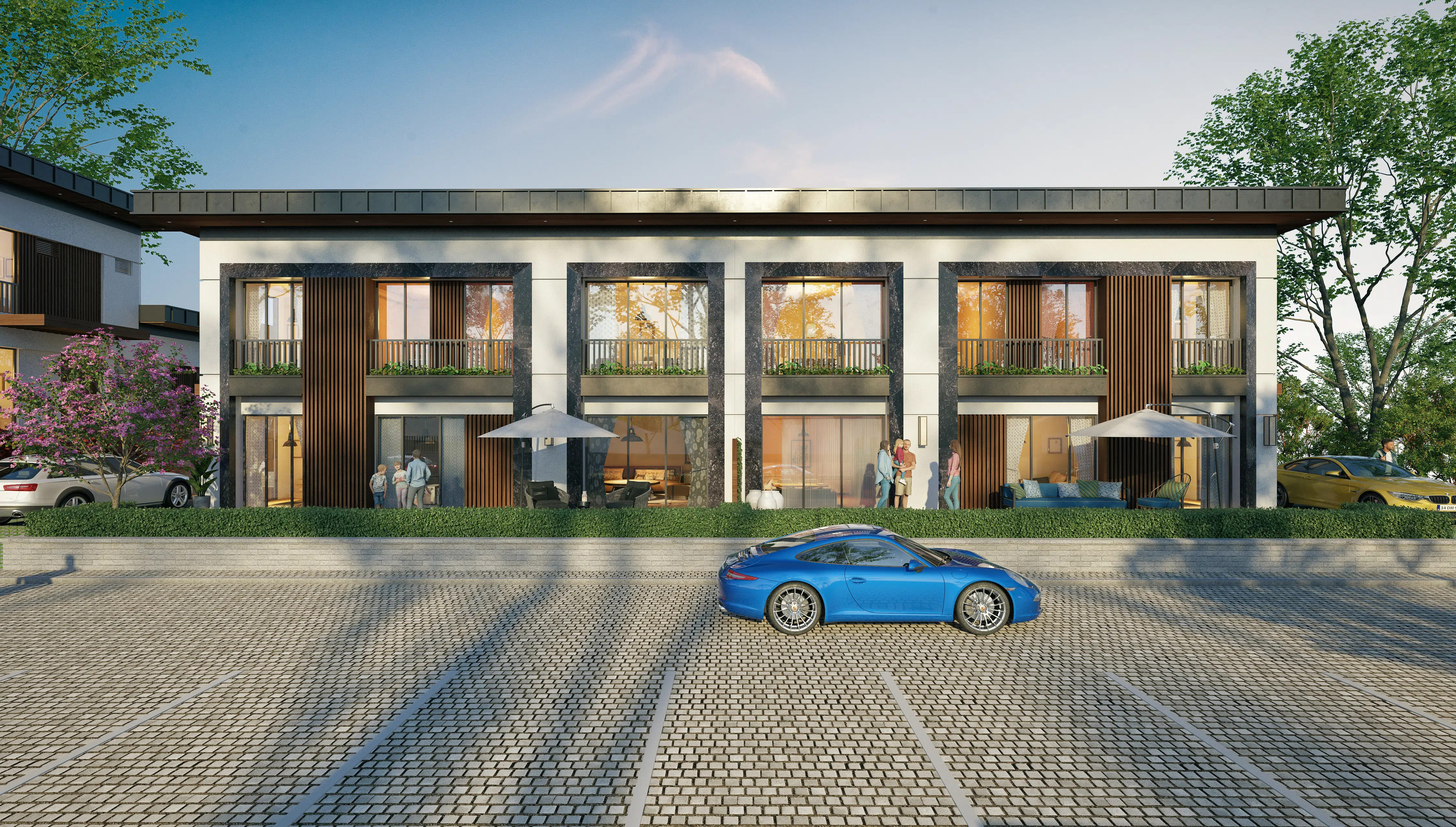 Townhouses in green Bahcesehir