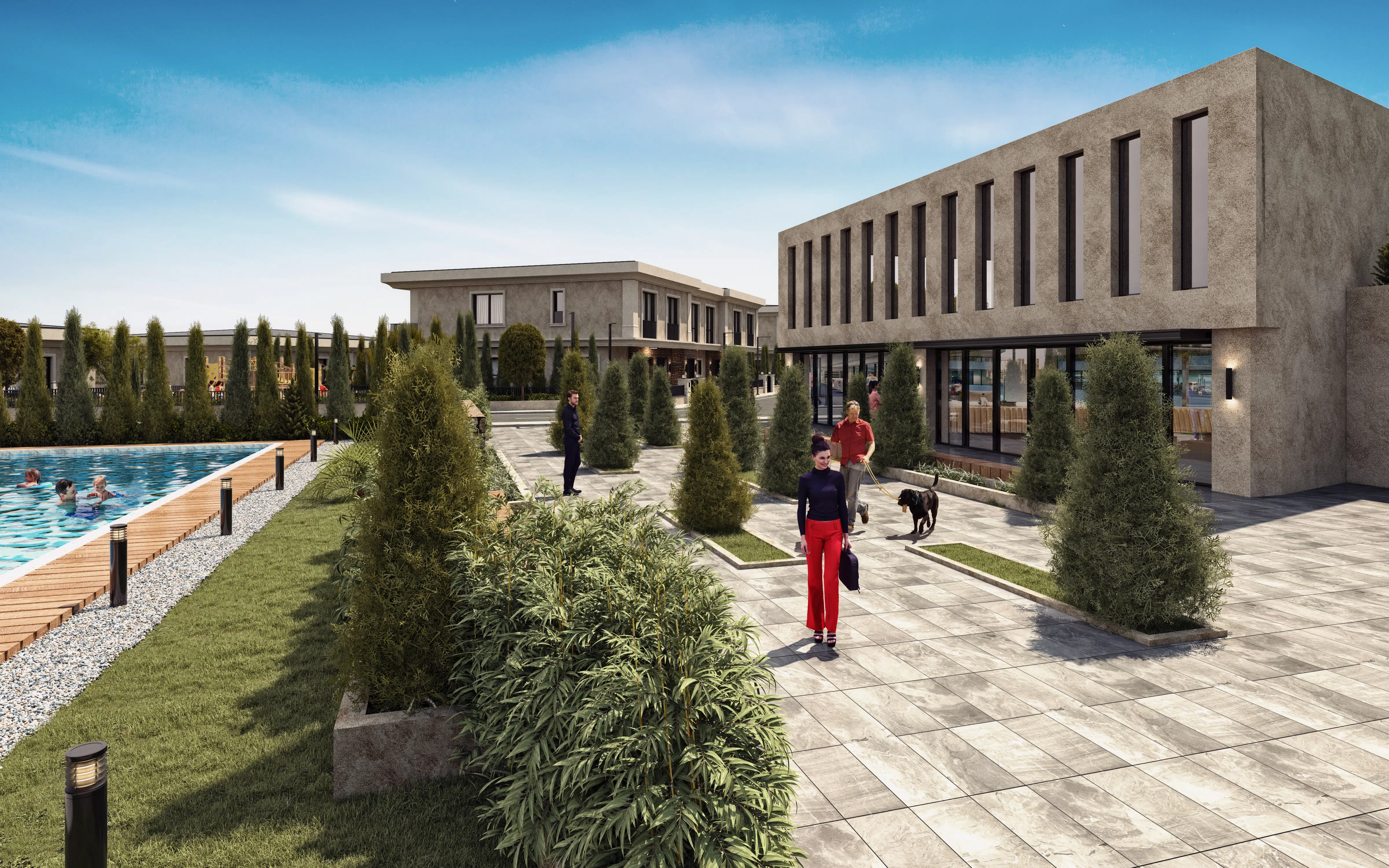 Peaceful villa compound in the hills of Bahcesehir
