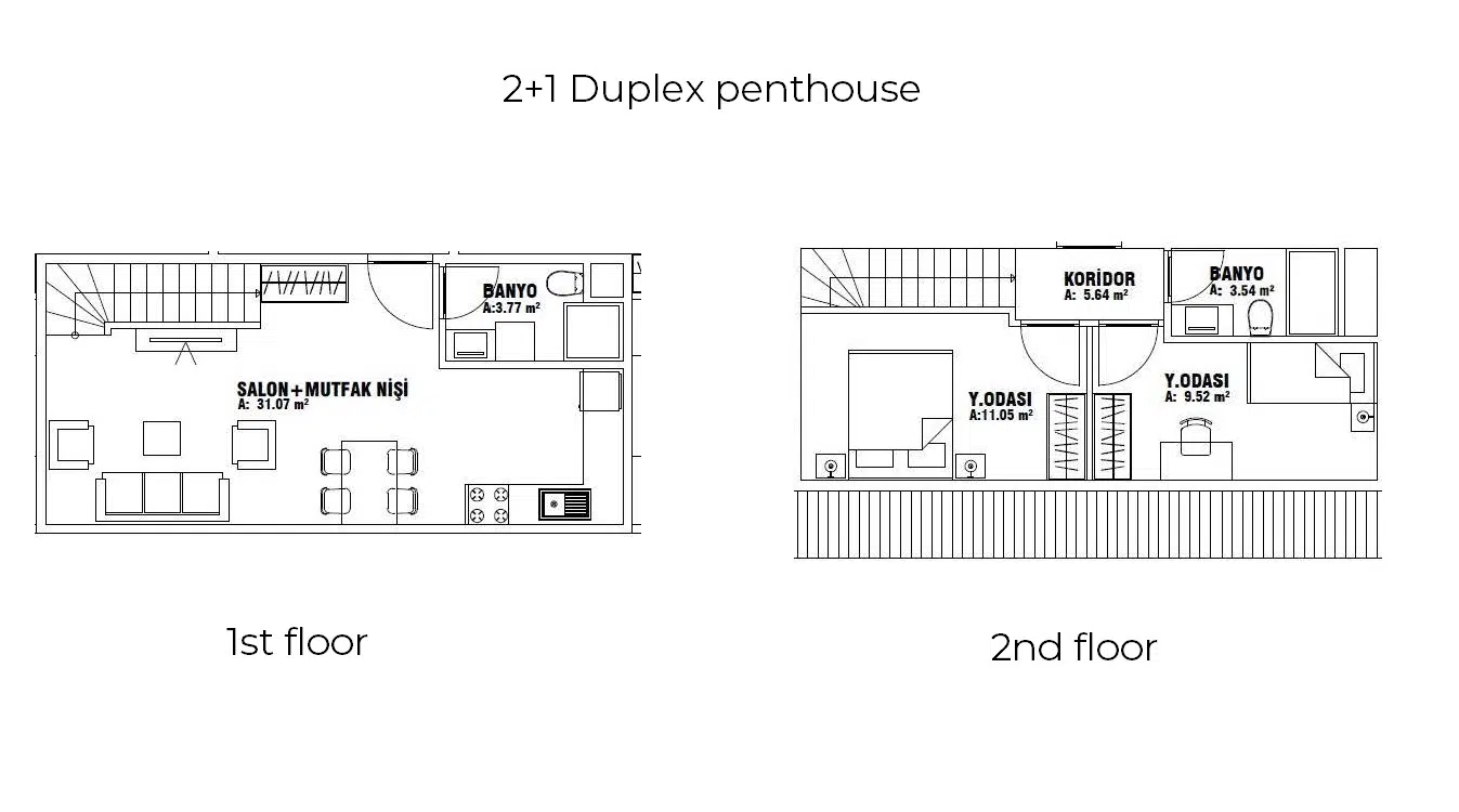 Two bed Duplex Apartment in world famous Besiktas 5 mins to Zorlu
