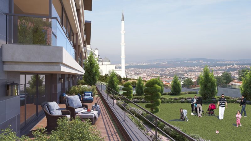 Bosphorus family apartments atop the historic Camlica hill