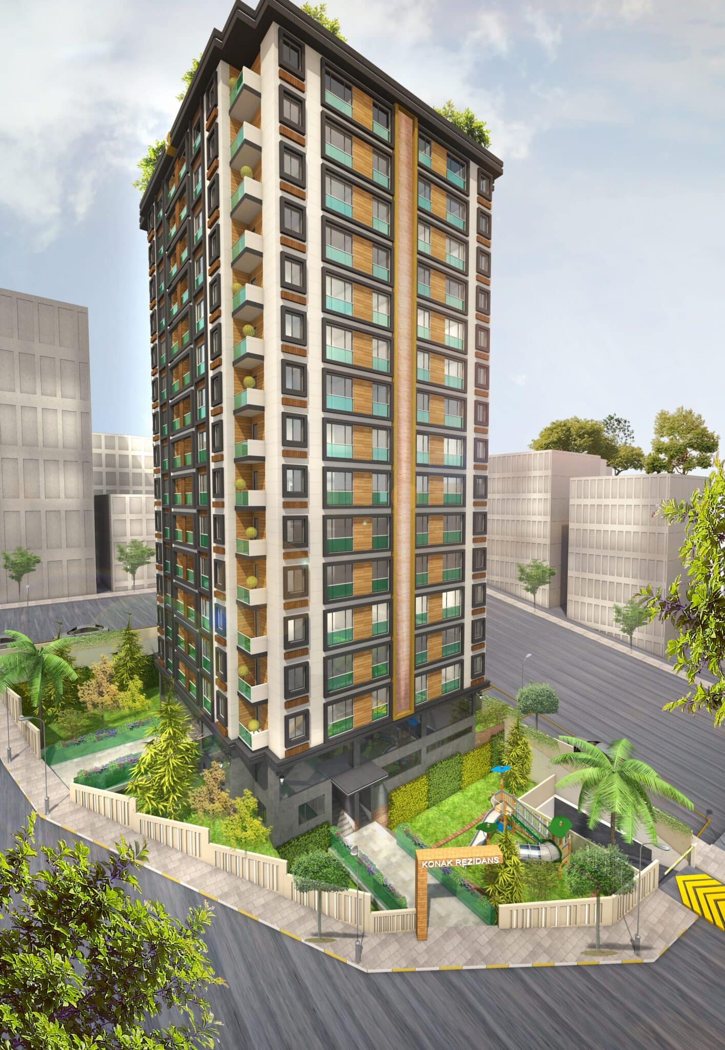 A single tower in the regeneration zone of Kagithane