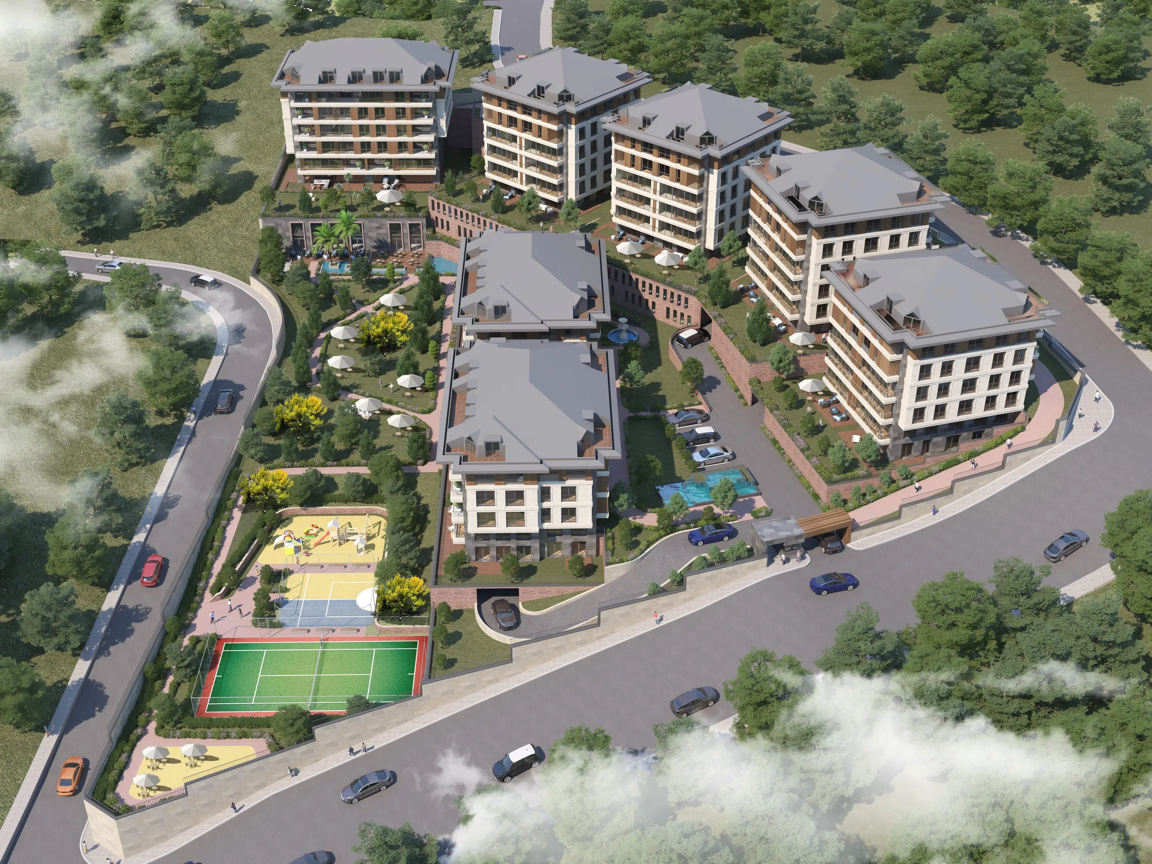 Bosphorus family apartments atop the historic Camlica hill