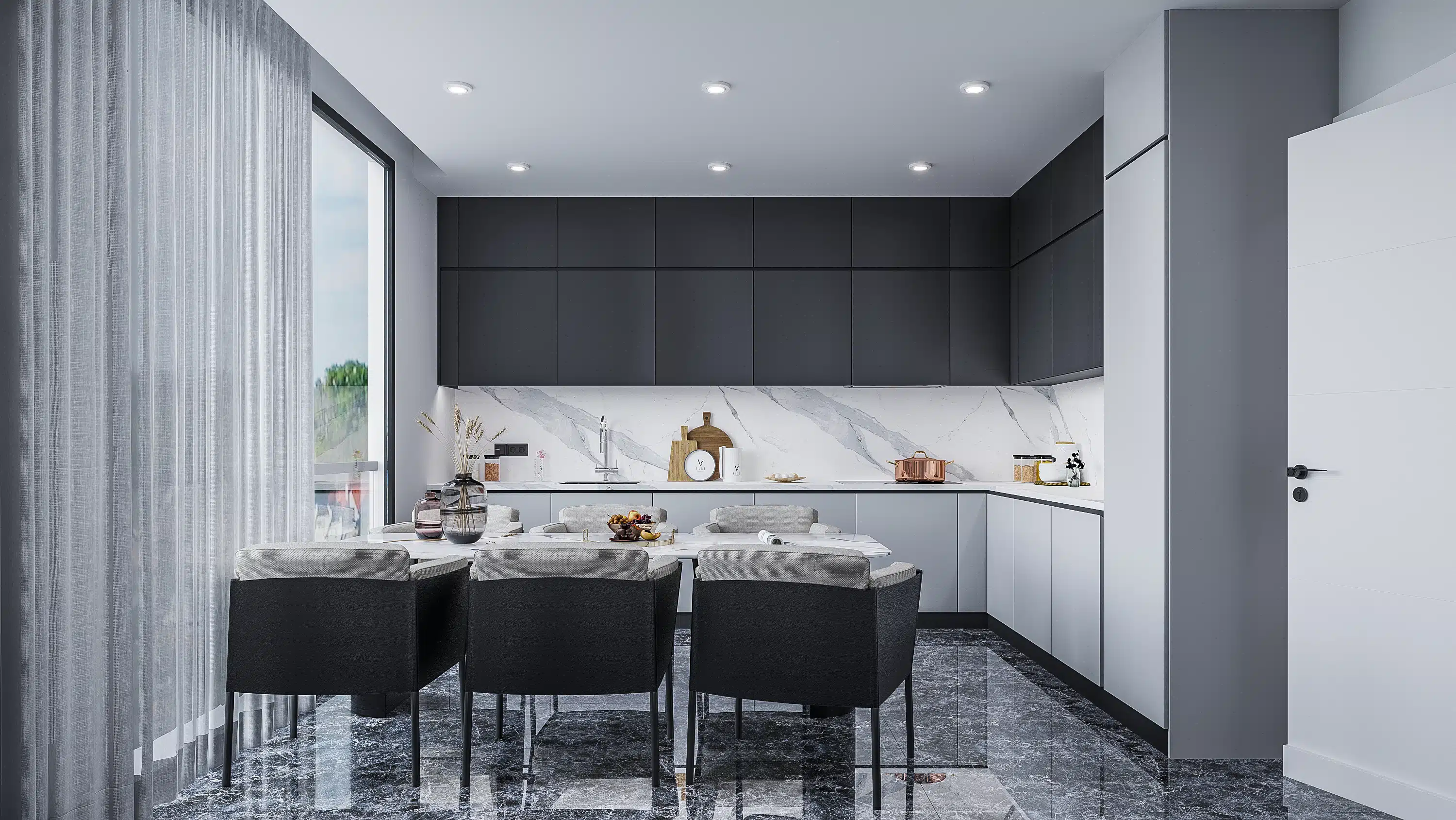 Cengelkoy valley apartments in family compound