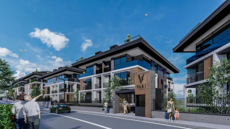 Cengelkoy valley apartments in family compound