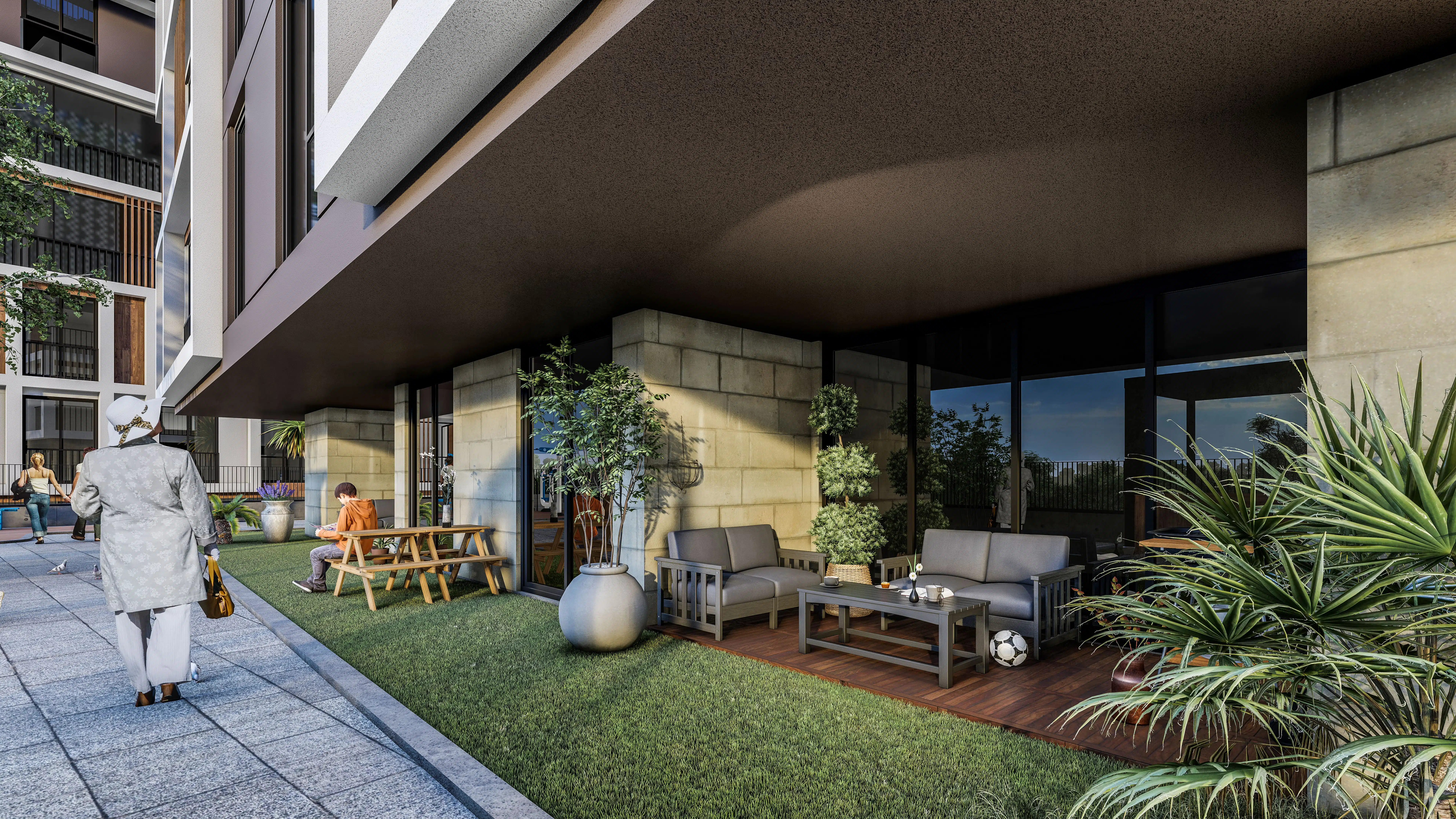 Cengelkoy valley apartments in family compound