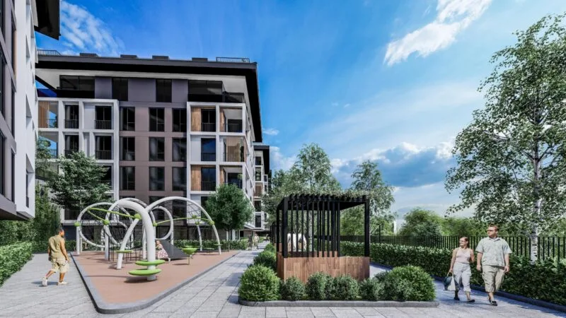 Cengelkoy valley apartments in family compound