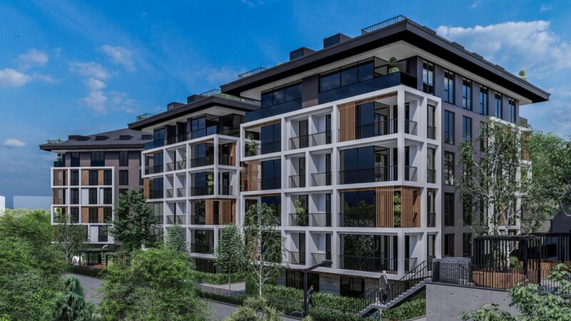 Cengelkoy valley apartments in family compound