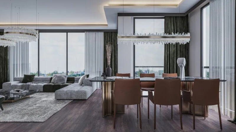 Cengelkoy valley apartments in family compound