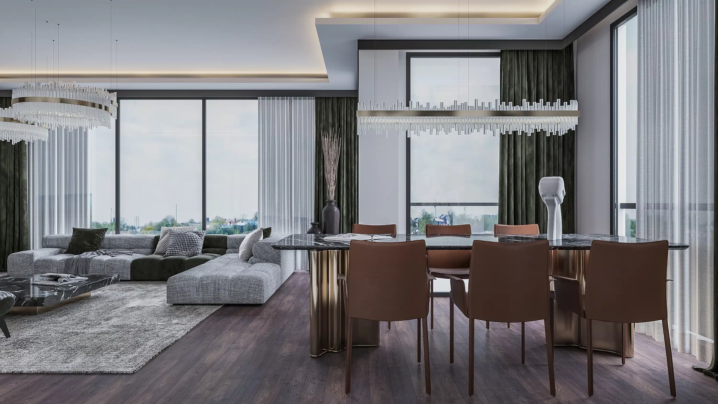 Cengelkoy valley apartments in family compound