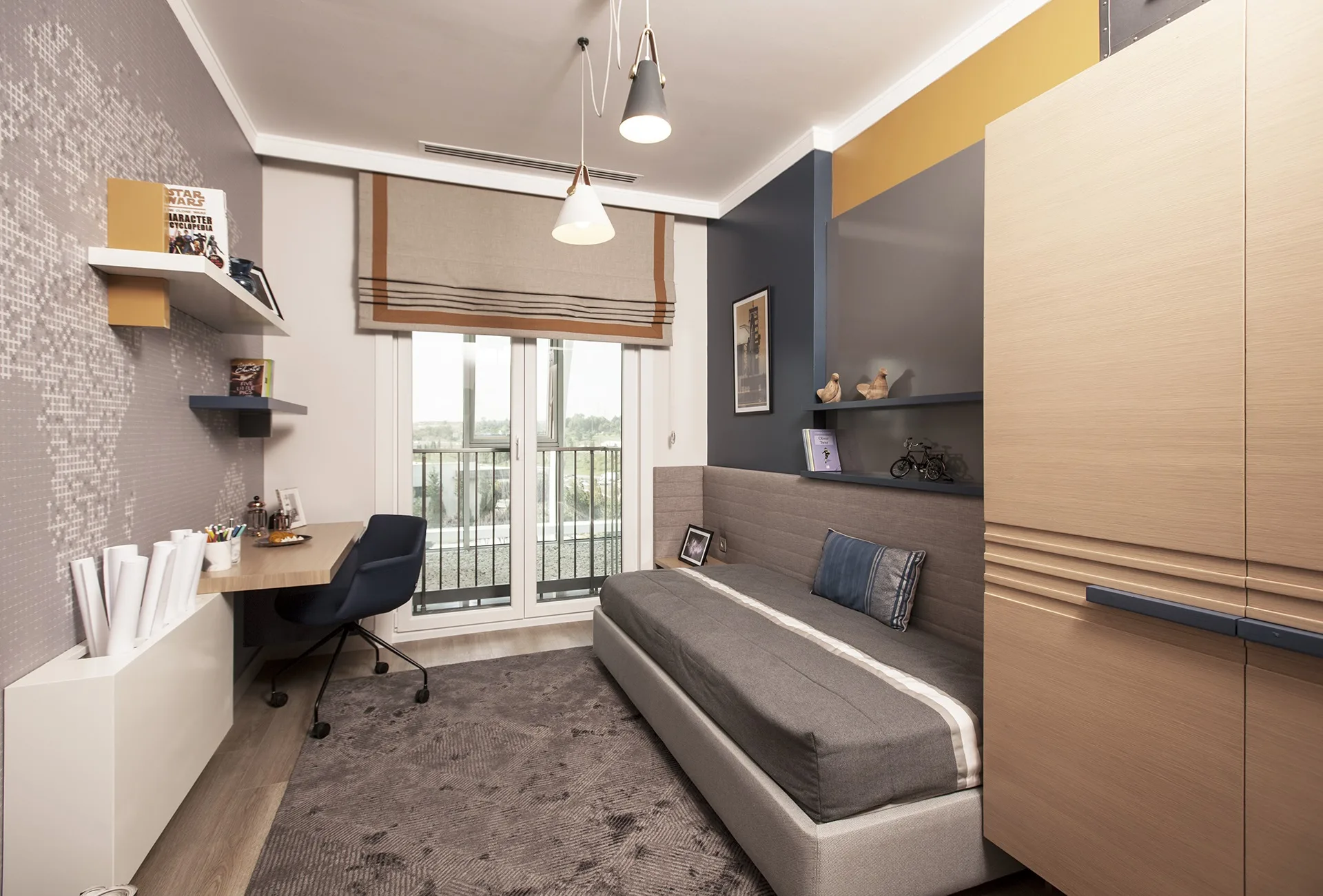 Small bedroom view of an apartment at the TEMA Bahce complex