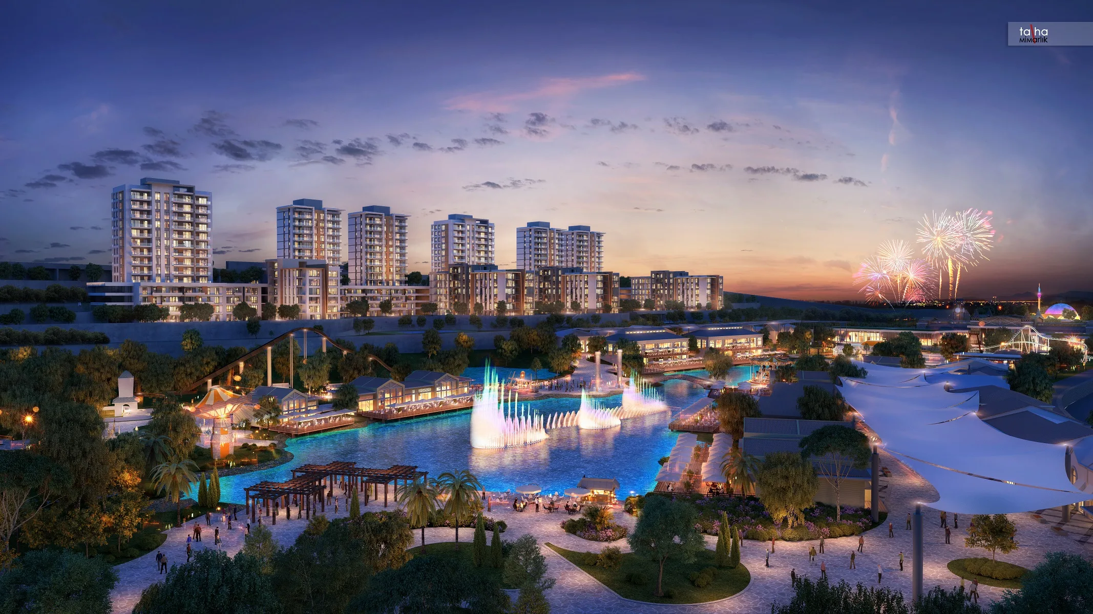 TEMA Bahce in the background with TEMA theme park in the foreground.