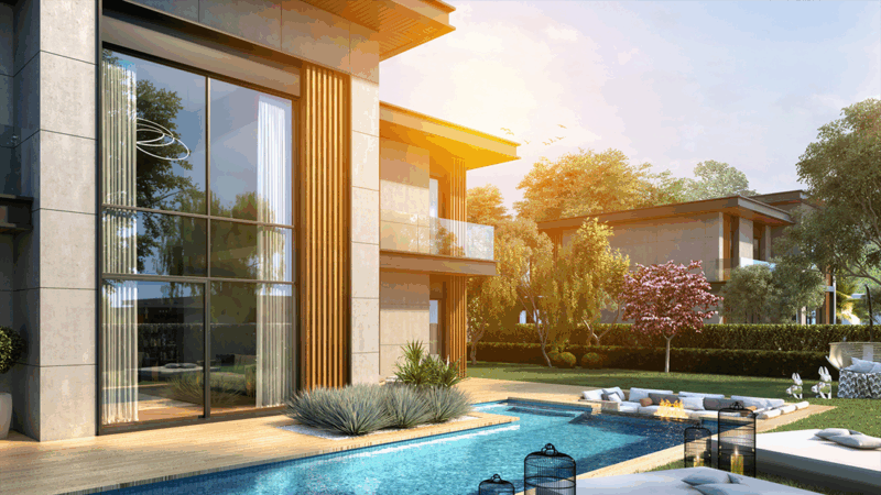 Luxury villas in the villa suburb of Istanbul