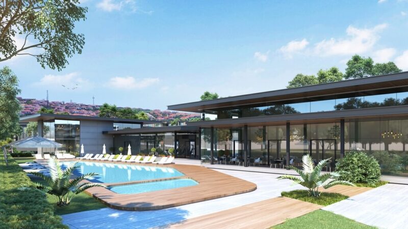 Luxury villas in the villa suburb of Istanbul