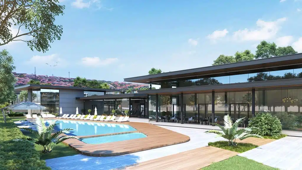 Luxury villas in the villa suburb of Istanbul