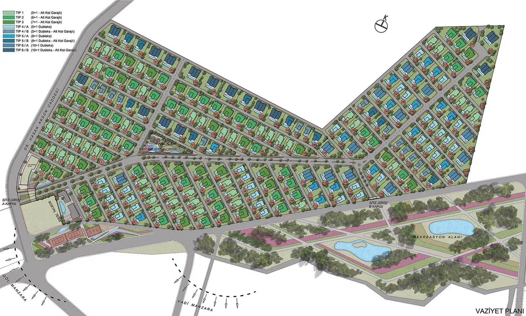 Luxury villas in the villa suburb of Istanbul