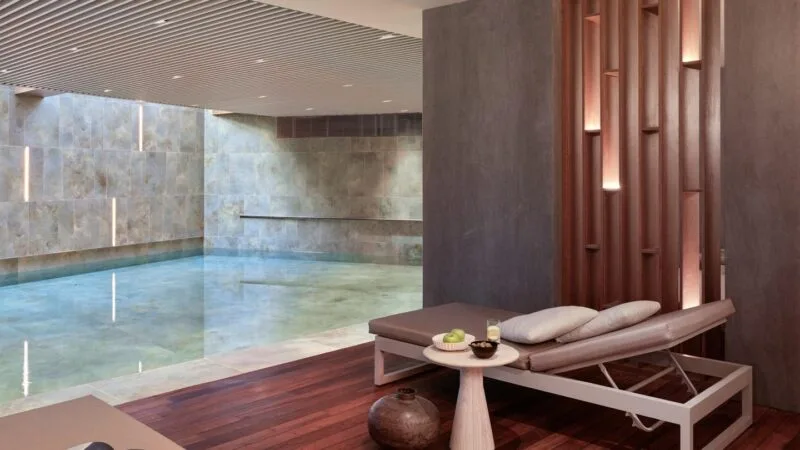 Indoor pool at the Ritz Carlton