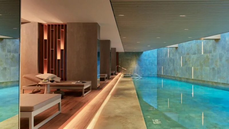 Indoor pool at the Ritz Carlton