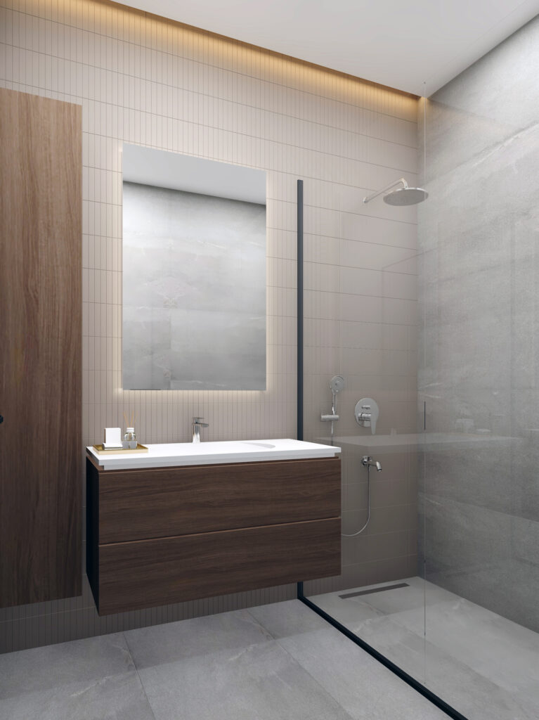 View of a modern bathroom