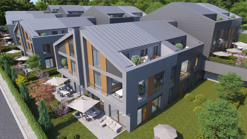 View of the compound looking from a birdseye view