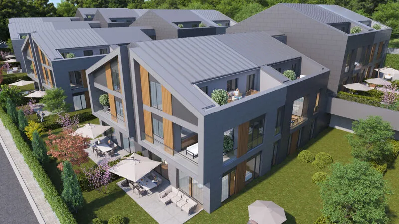 View of the compound looking from a birdseye view
