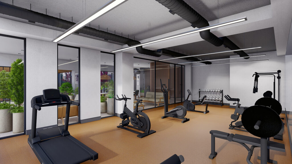 Fully fitted gym with machines